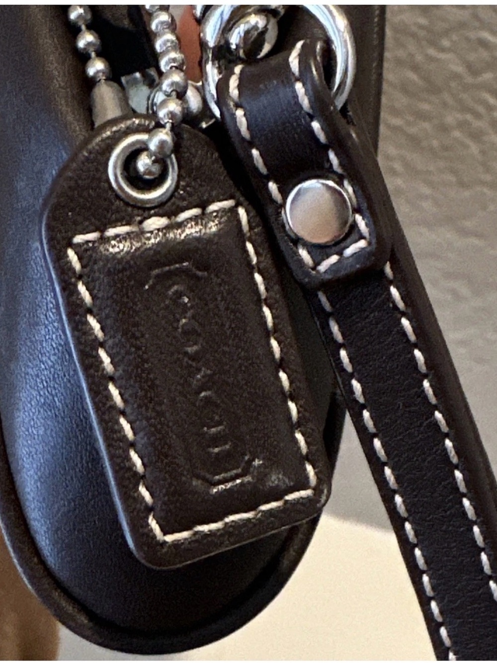Coach Vintage Dark Brown Leather SoHo Framed Kisslock Wallet Purse Wristlet - Picture 11 of 12